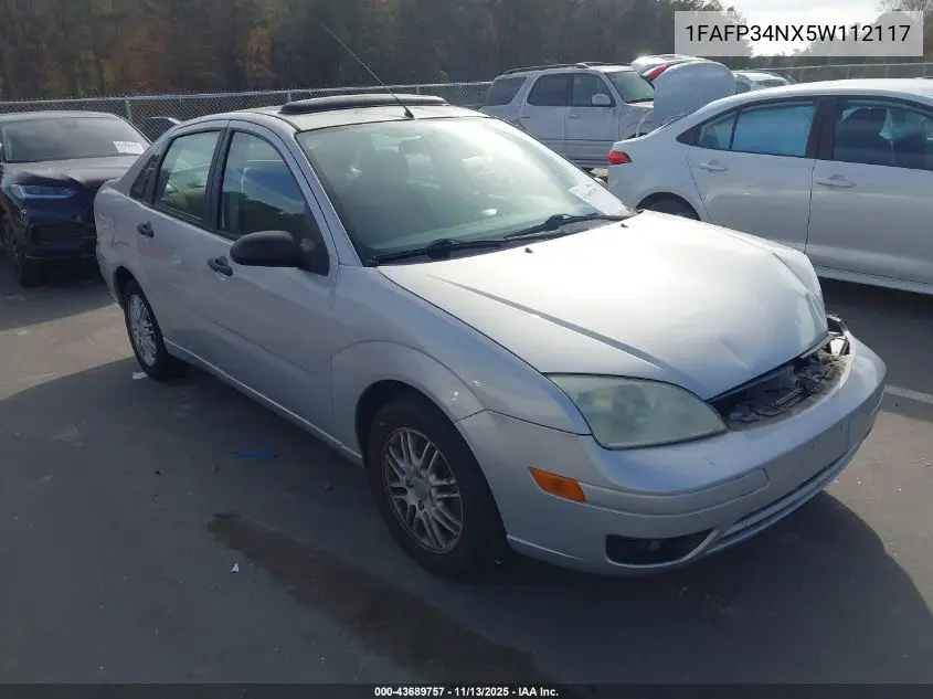 1FAFP34NX5W112117 2005 Ford Focus Zx4