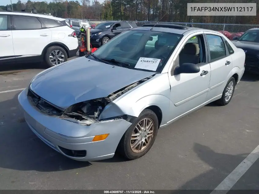 1FAFP34NX5W112117 2005 Ford Focus Zx4