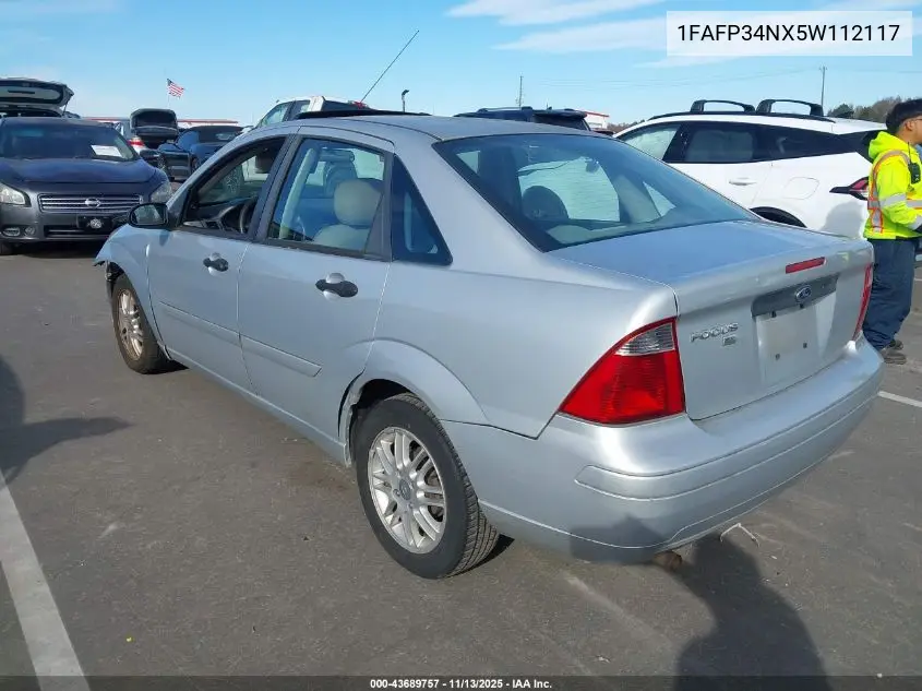 1FAFP34NX5W112117 2005 Ford Focus Zx4