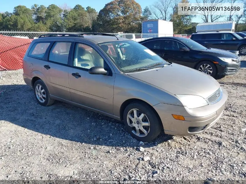 1FAFP36N05W136598 2005 Ford Focus Zxw