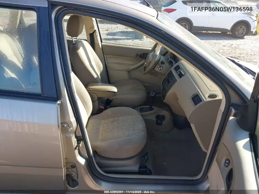 1FAFP36N05W136598 2005 Ford Focus Zxw
