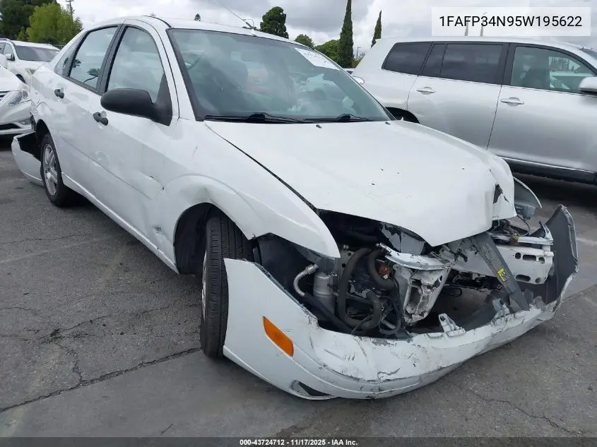 1FAFP34N95W195622 2005 Ford Focus Zx4