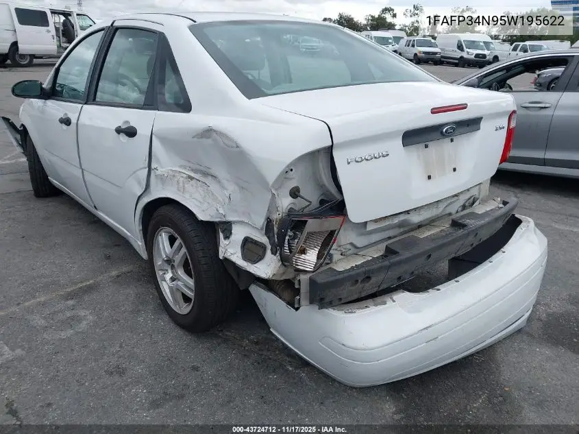 1FAFP34N95W195622 2005 Ford Focus Zx4