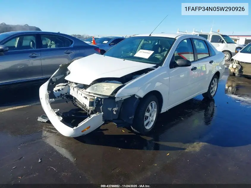 1FAFP34N05W290926 2005 Ford Focus Zx4