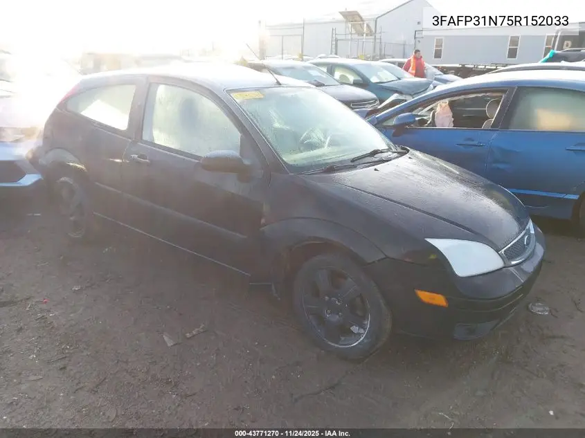 3FAFP31N75R152033 2005 Ford Focus Zx3