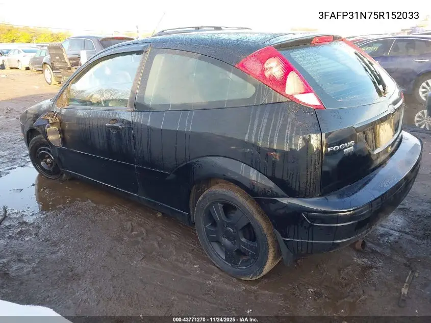 3FAFP31N75R152033 2005 Ford Focus Zx3