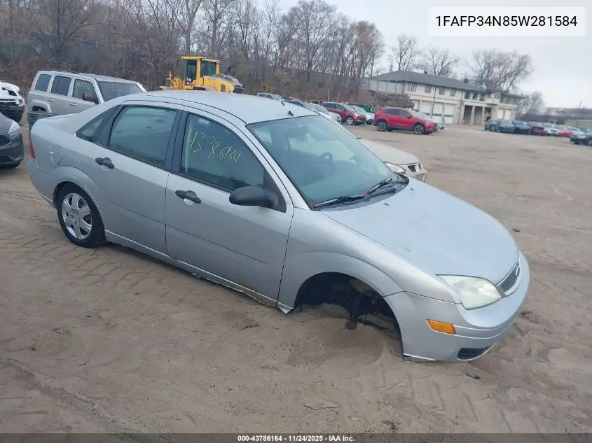 1FAFP34N85W281584 2005 Ford Focus Zx4