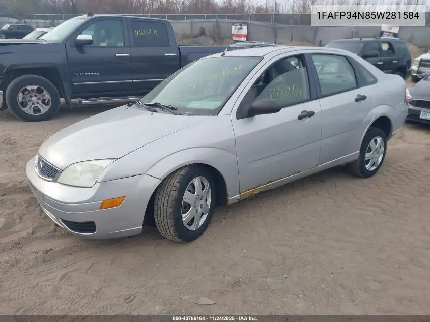 1FAFP34N85W281584 2005 Ford Focus Zx4