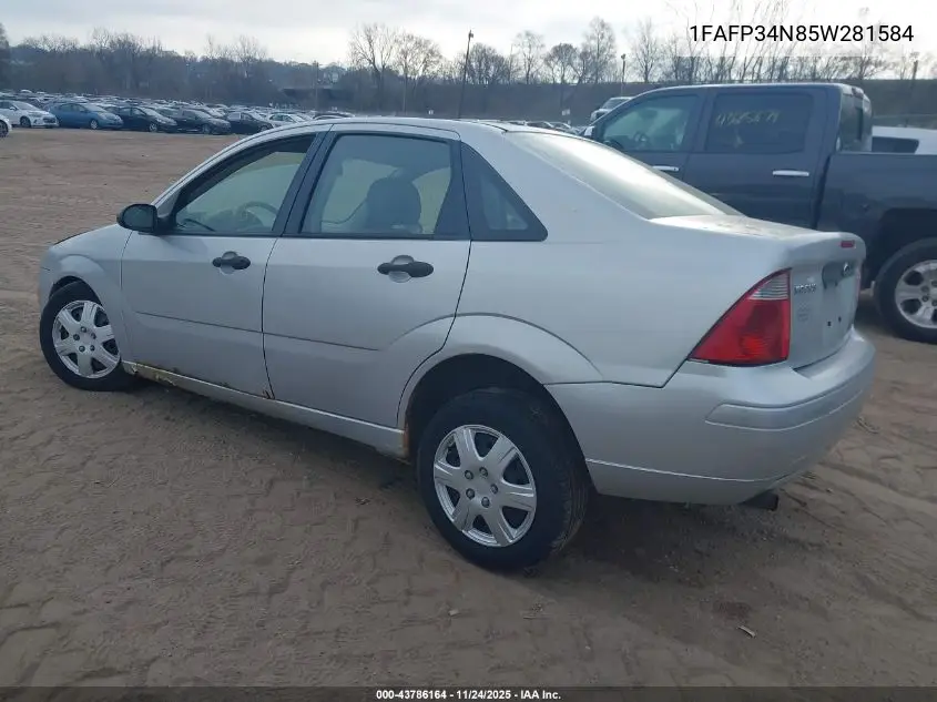 1FAFP34N85W281584 2005 Ford Focus Zx4