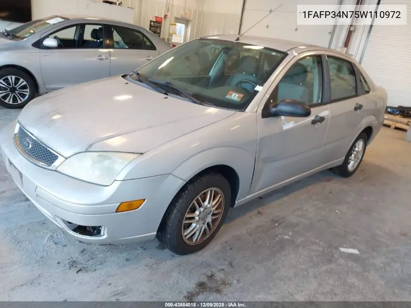1FAFP34N75W110972 2005 Ford Focus Zx4
