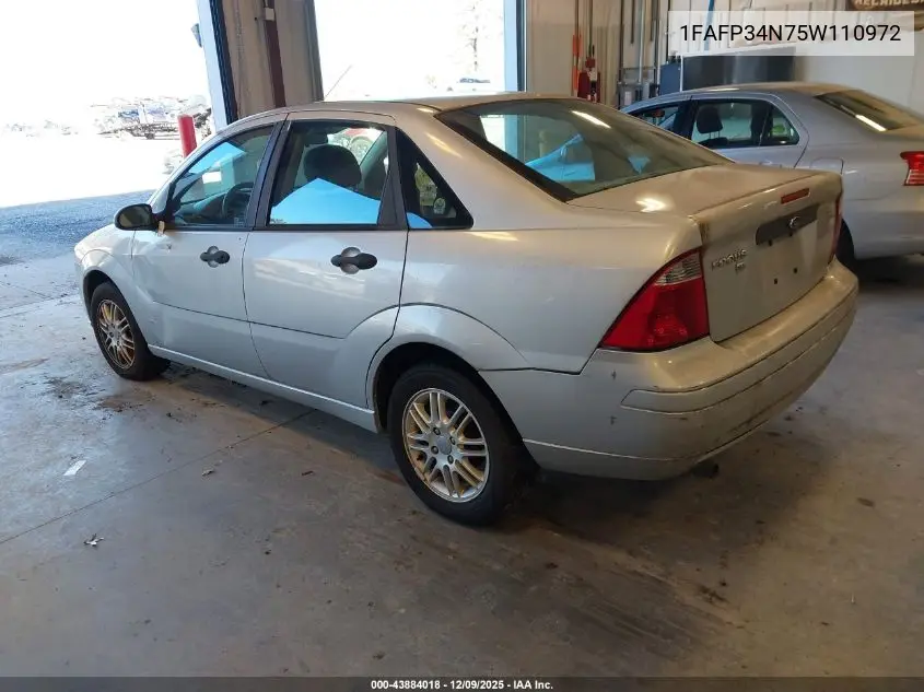 1FAFP34N75W110972 2005 Ford Focus Zx4