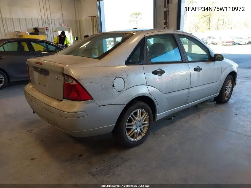 1FAFP34N75W110972 2005 Ford Focus Zx4