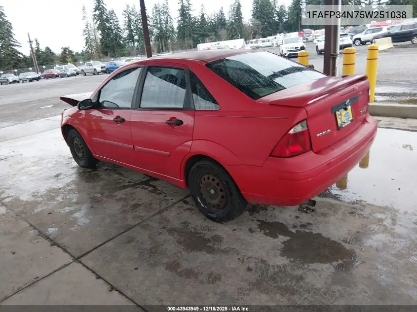 1FAFP34N75W251038 2005 Ford Focus Zx4