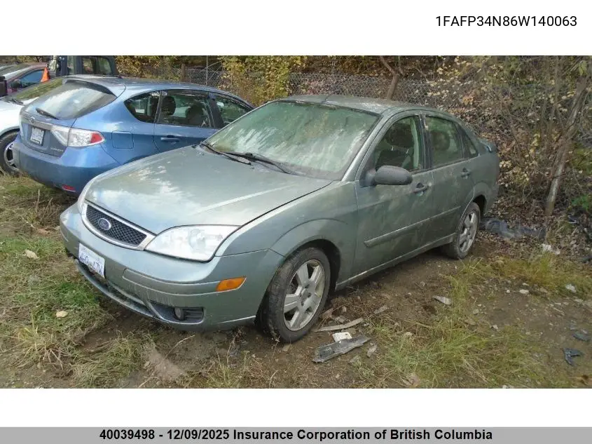 1FAFP34N86W140063 2006 Ford Focus