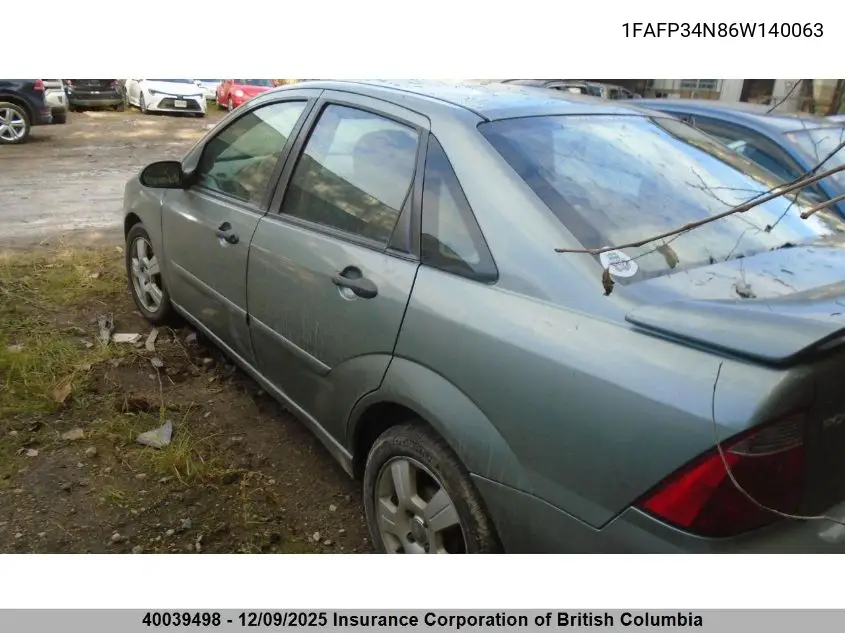 1FAFP34N86W140063 2006 Ford Focus