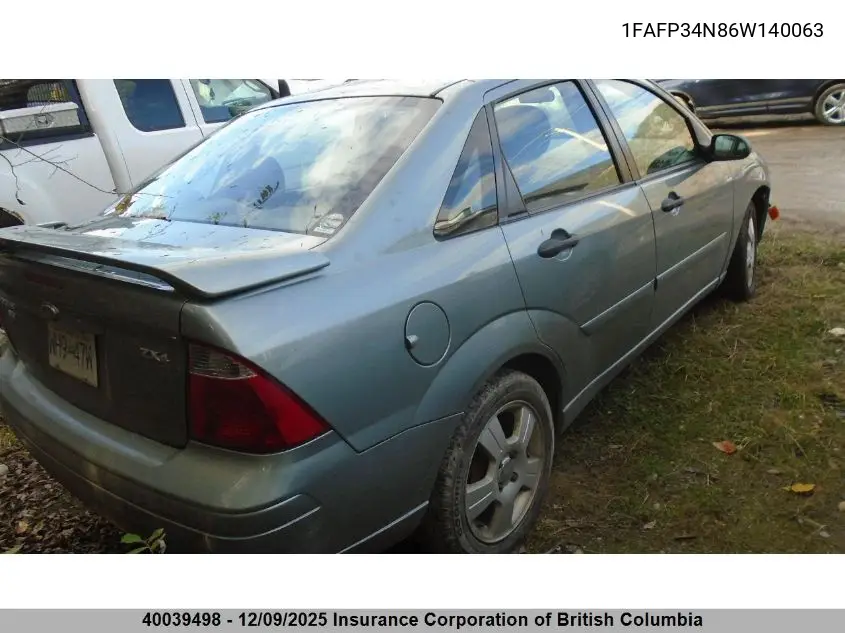 1FAFP34N86W140063 2006 Ford Focus