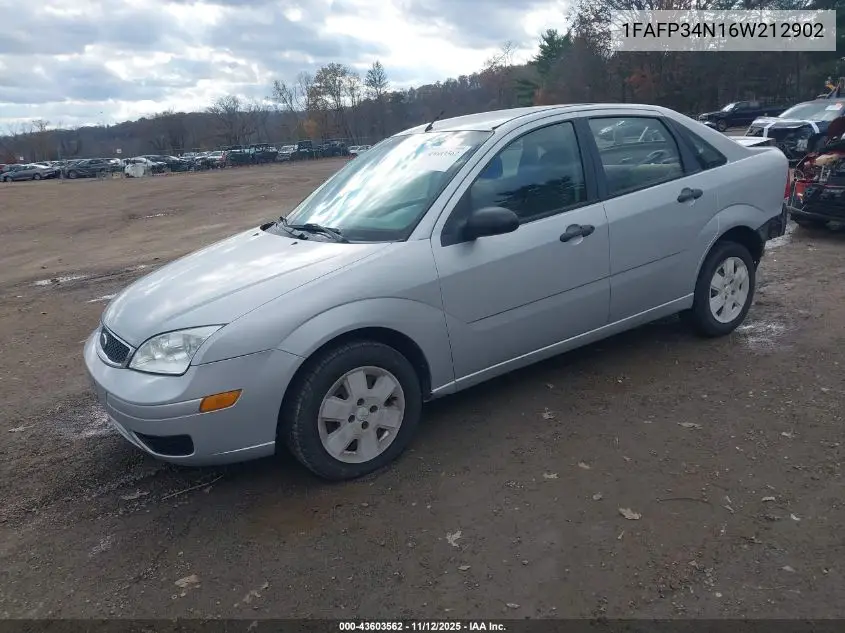 1FAFP34N16W212902 2006 Ford Focus Zx4