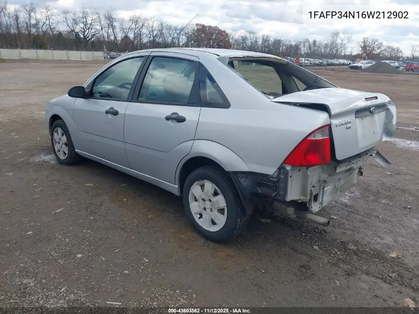 1FAFP34N16W212902 2006 Ford Focus Zx4