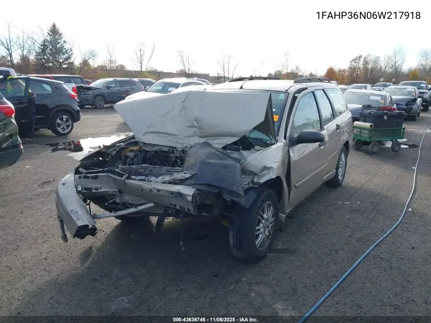 1FAHP36N06W217918 2006 Ford Focus Zxw
