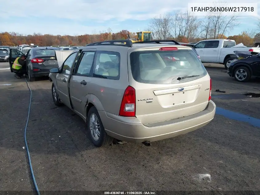 1FAHP36N06W217918 2006 Ford Focus Zxw