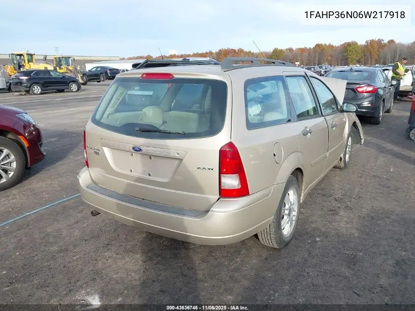1FAHP36N06W217918 2006 Ford Focus Zxw