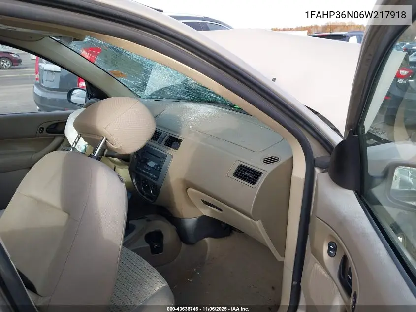 1FAHP36N06W217918 2006 Ford Focus Zxw