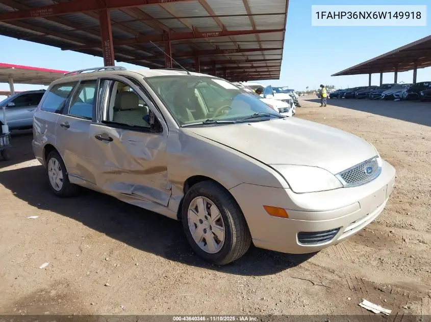 1FAHP36NX6W149918 2006 Ford Focus Zxw