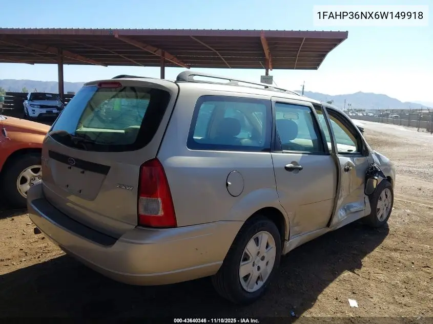 1FAHP36NX6W149918 2006 Ford Focus Zxw