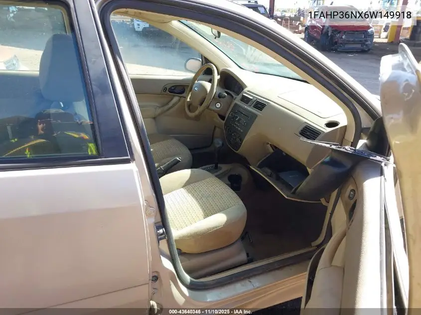 1FAHP36NX6W149918 2006 Ford Focus Zxw