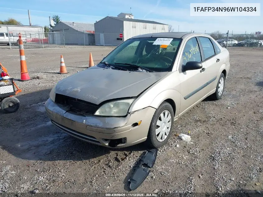 1FAFP34N96W104334 2006 Ford Focus Zx4