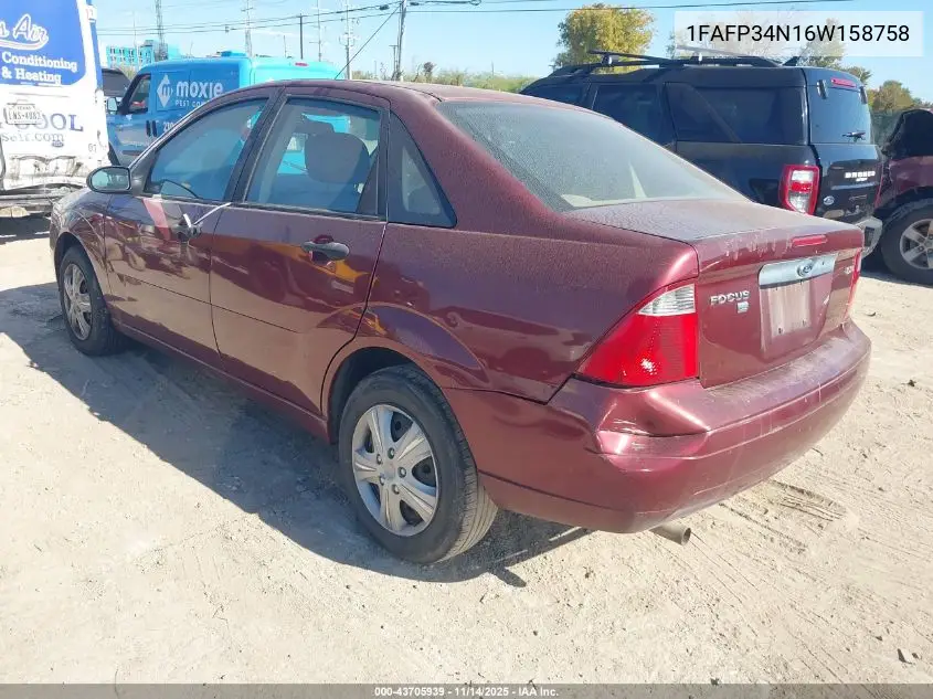 1FAFP34N16W158758 2006 Ford Focus Zx4