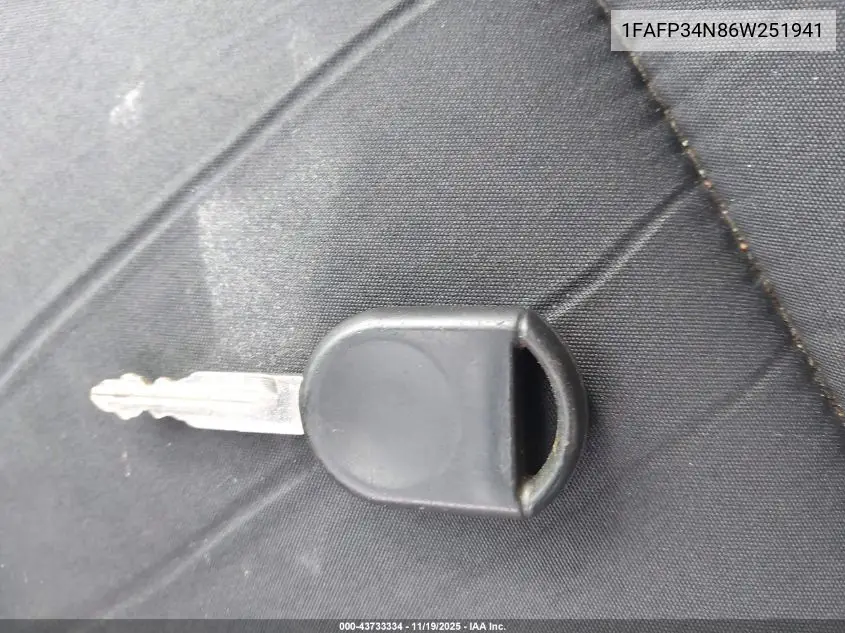 1FAFP34N86W251941 2006 Ford Focus Zx4