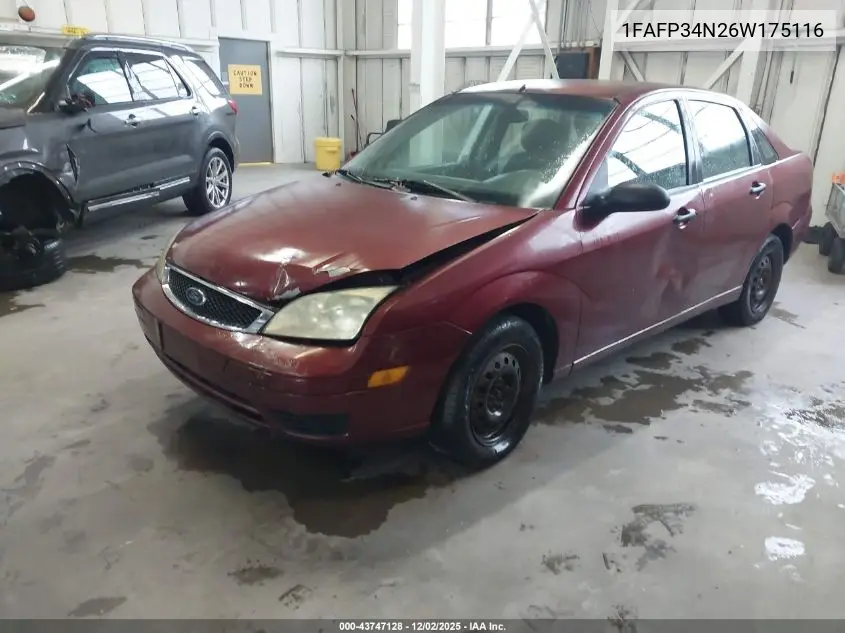 1FAFP34N26W175116 2006 Ford Focus Zx4