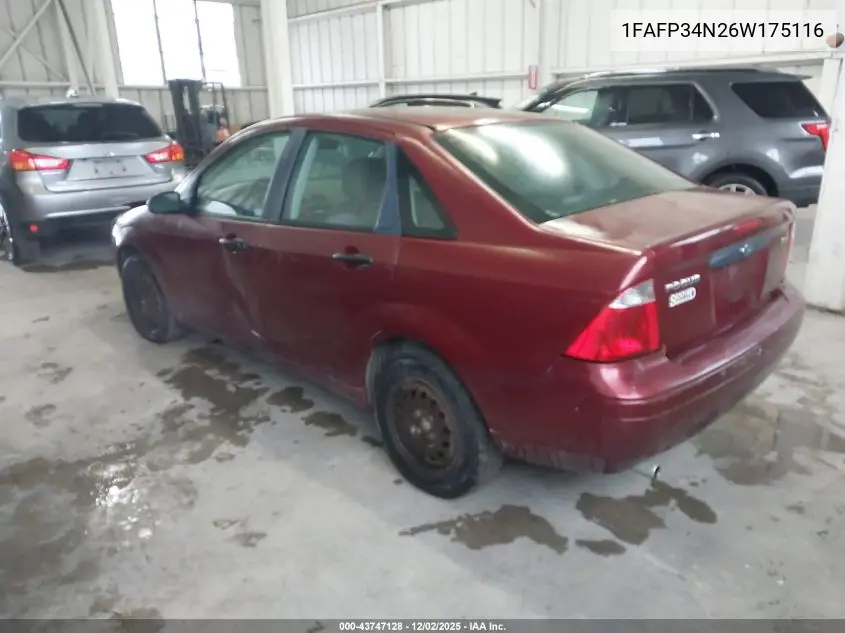 1FAFP34N26W175116 2006 Ford Focus Zx4