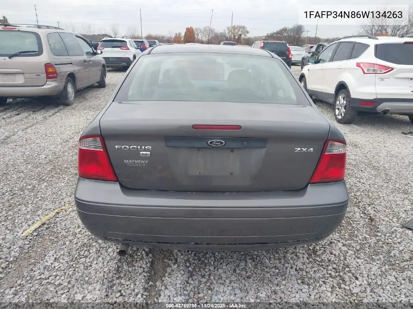1FAFP34N86W134263 2006 Ford Focus Zx4