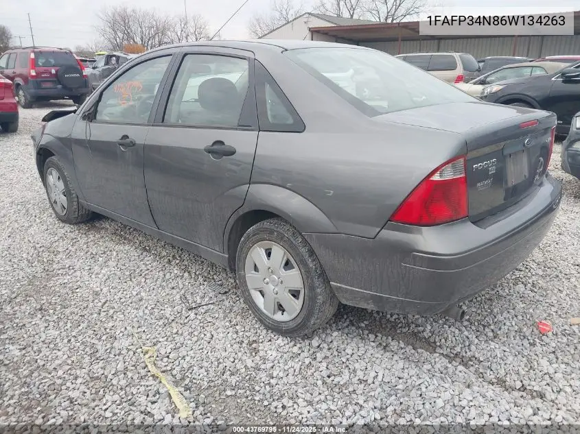 1FAFP34N86W134263 2006 Ford Focus Zx4