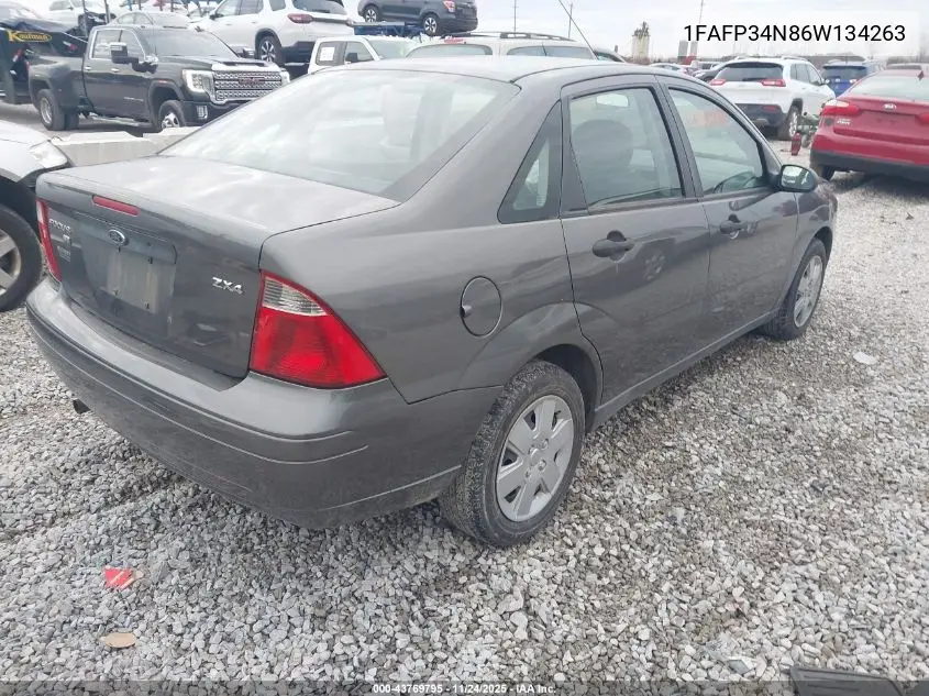 1FAFP34N86W134263 2006 Ford Focus Zx4