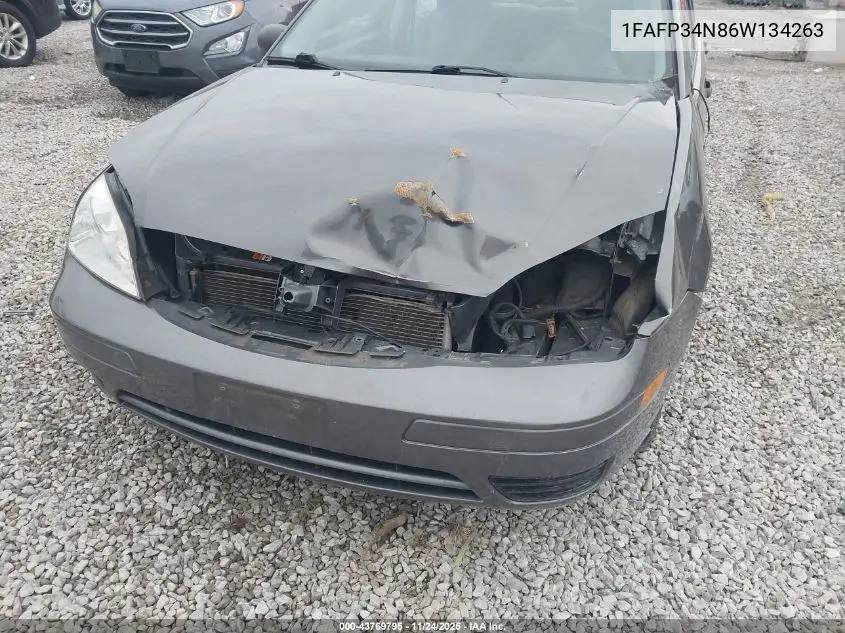 1FAFP34N86W134263 2006 Ford Focus Zx4