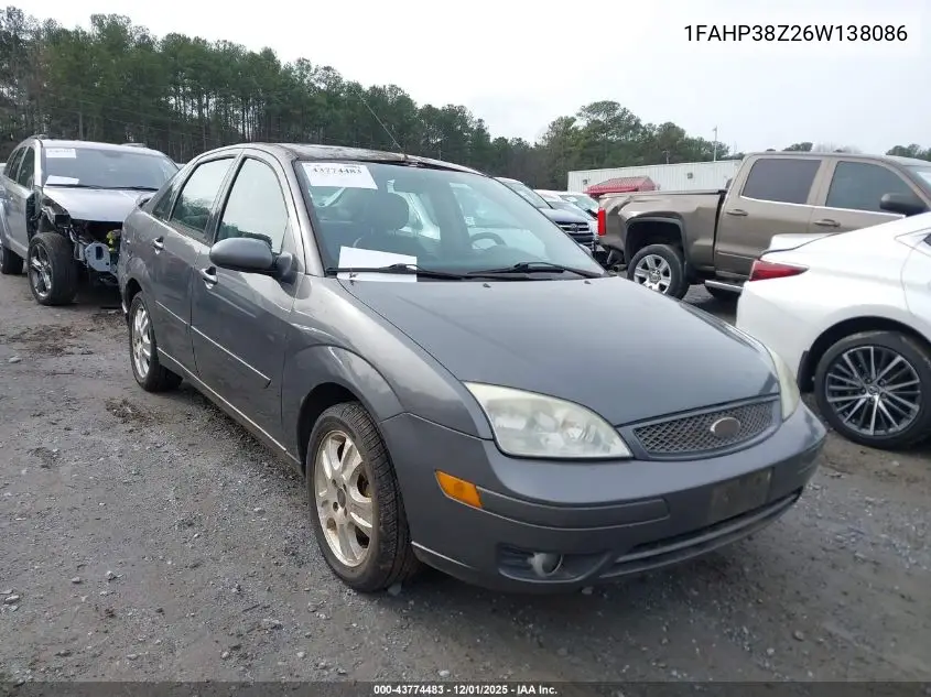 1FAHP38Z26W138086 2006 Ford Focus Zx4