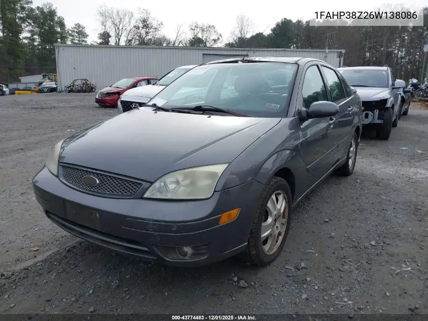 1FAHP38Z26W138086 2006 Ford Focus Zx4