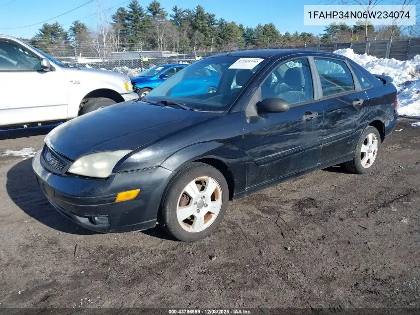 1FAHP34N06W234074 2006 Ford Focus Zx4