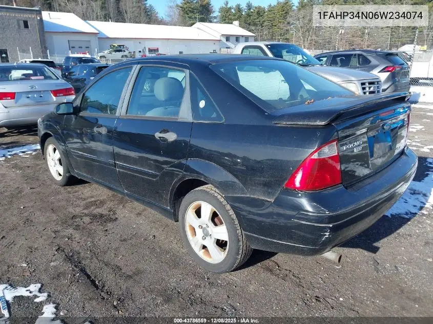 1FAHP34N06W234074 2006 Ford Focus Zx4