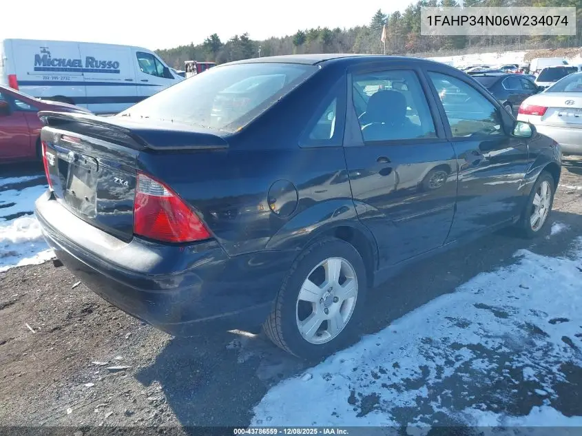 1FAHP34N06W234074 2006 Ford Focus Zx4