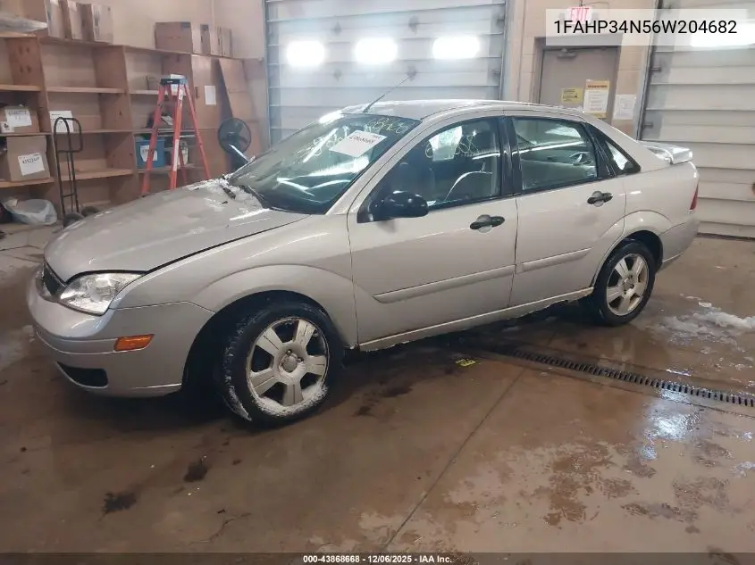 1FAHP34N56W204682 2006 Ford Focus Zx4