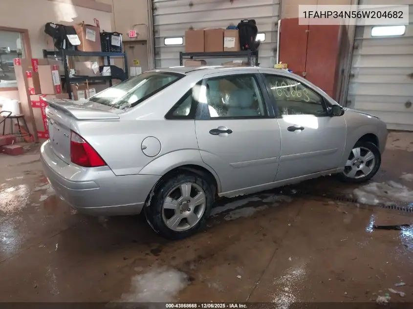 1FAHP34N56W204682 2006 Ford Focus Zx4