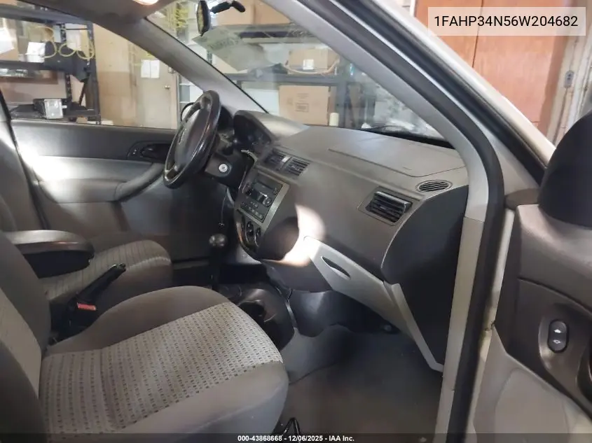 1FAHP34N56W204682 2006 Ford Focus Zx4