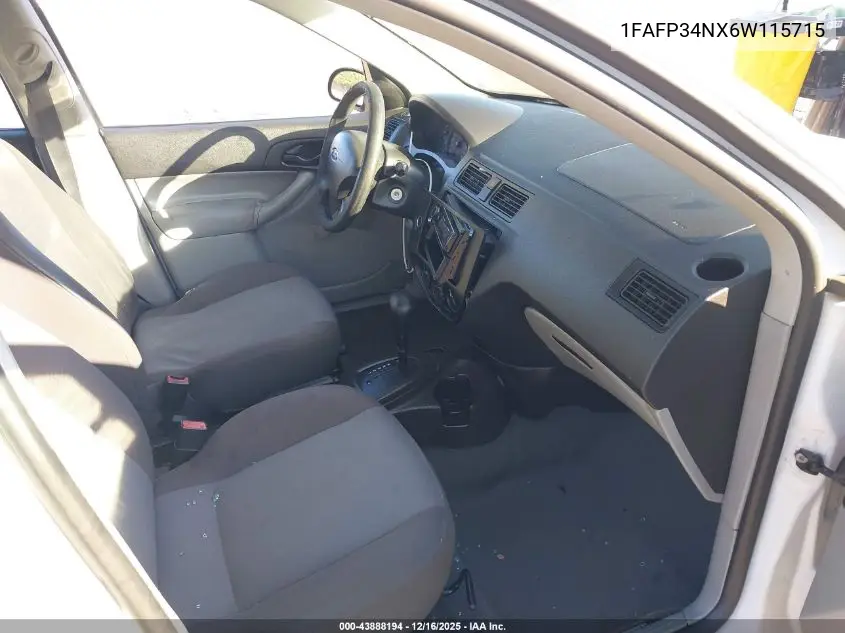 1FAFP34NX6W115715 2006 Ford Focus Zx4