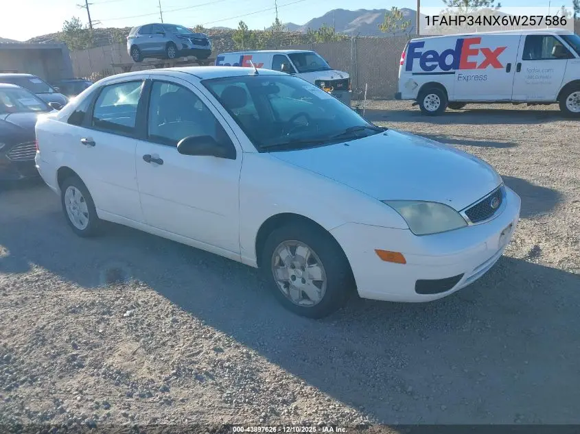 1FAHP34NX6W257586 2006 Ford Focus Zx4