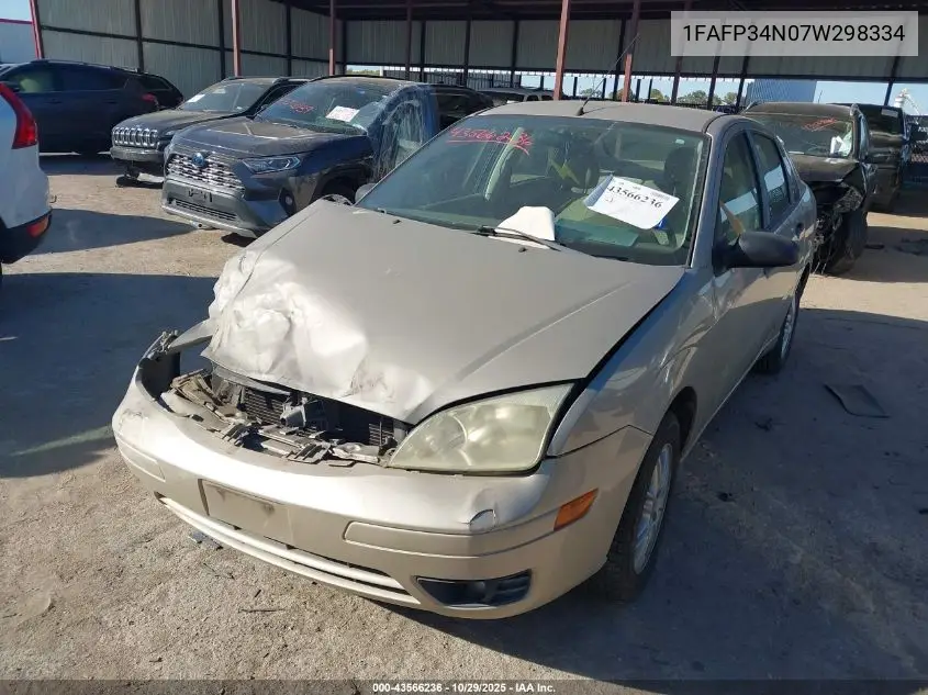 1FAFP34N07W298334 2007 Ford Focus S/Se/Ses