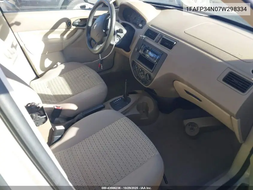 1FAFP34N07W298334 2007 Ford Focus S/Se/Ses